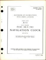 Instructions with Parts Catalog for Type A-11 Navigation Clock
