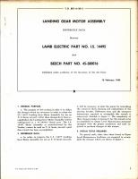 Landing Gear Motor Assembly Difference Between Lamb & Beech
