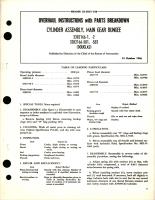 Overhaul Instructions with Parts Breakdown for Main Gear Bungee Cylinder Assembly - 3382166-1, 3382166-2, 3382166-501, and 3382166-502