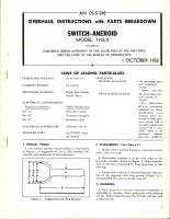Overhaul Instructions with Parts Breakdown for Aneroid Switch - Model 7155-2
