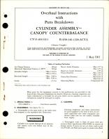 Overhaul Instructions with Parts Breakdown for Canopy Counterbalance Cylinder Assembly - CV15-401192-1