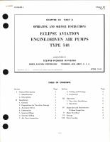 Operating and Service Instructions for Eclipse Aviation Engine-Driven Air Pumps Type 548