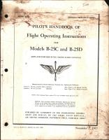 Pilot's Handbook of Flight Operating Instructions for B-25C and B-25D