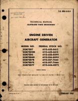 Illustrated Parts Breakdown for Engine Driven Aircraft Generator 