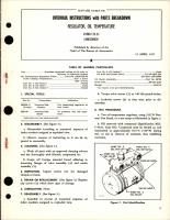 Overhaul Instructions with Parts Breakdown for Oil Temperature Regulator - 87088-125-24 