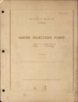 Overhaul Instructions for Water Injection Pump - Model RG8825J