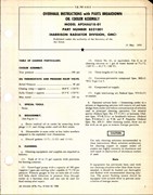 Overhaul Instructions with Parts Breakdown Oil Cooler Assembly