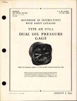 Handbook of Instructions with Parts Catalog for Type AN 5772-2 Dual Oil Pressure Gage