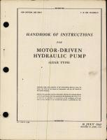 Handbook of Instructions for Motor-Driven hydraulic Pump (Gear type)