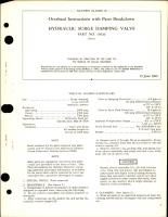 Overhaul Instructions with Parts Breakdown for Hydraulic Surge Damping Valve - Part 13020 