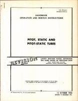 T.O. No. 5F11-2-1, 05-50-1, Operation and Service Instructions, Pitot, Static, Pitot-Static Tubes, 19-Dec-1951