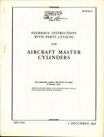Overhaul Instructions with Parts Catalog for Aircraft Master Cylinders