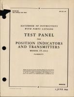 Handbook of Instructions with Parts Catalog for Test Panel for Position Indicators and Transmitters Model IT-2012