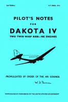 Pilot's Notes for Dakota IV Two Twin Wasp R1830-90C Engines