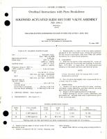 Overhaul Instructions with Parts Breakdown for Solenoid Actuated Slide Shutoff Valve Assembly - 4956-2 