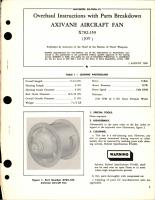 Overhaul Instructions with Parts Breakdown for Axivane Aircraft Fan - X702-159 