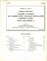 Overhaul Instructions for D-C Carbon Pile Voltage Regulator Control Panel Type 1202 Model 1