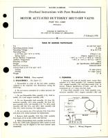 Overhaul Instructions with Parts for Motor Actuated Butterfly Shut Off Valve - Part 110085