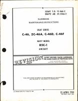 Maintenance Instructions for C-46, ZC-46A, C-46D, C-46F, and R5C-1