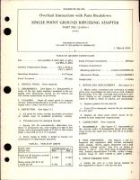 Overhaul Instructions with Parts Breakdown for Single Point Ground Refueling Adapter - Part 12-1053-1