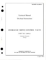 Overhaul Instructions for Hydraulic Servo Control Valve - Part 1300563-1 