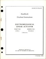 Overhaul Instructions for Electromechanical Linear Actuator - Part 31552-1 - Model ELA20-34