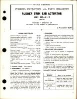 Overhaul Instructions with Parts Breakdown for Rudder Trim Tab Actuator - A46-1-1 and A46-1-1-2 