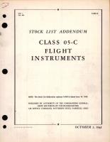 Stock List Addendum for Class 05-C for Flight Instruments