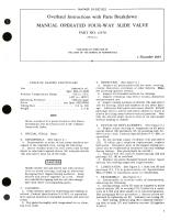 Overhaul Instructions with Parts Breakdown for Manual Operated Four-Way Slide Valve Part No. 12570