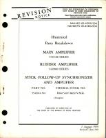 Illustrated Parts Breakdown for Main Amplifier 5549188, Rudder Amplifier 5439808, Stick Follow-Up Synchronizer and Amplifier 5542941-501