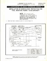 Installation of Overvoltage Protection for Fuel Booster Pumps for B-25 Aircraft