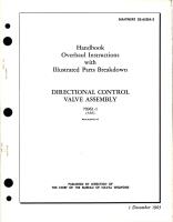 Overhaul Instructions with Illustrated Parts Breakdown for Directional Control Valve Assembly - 70961-1