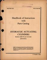 Instructions with Parts Catalog for Hydraulic Actuating Cylinders - Models 0288 H and 32-9-001