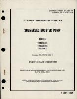 Illustrated Parts Breakdown for Submerged Booster Pump - Models TB117300-3, TB117300-5, 245200-1 