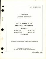 Overhaul Instructions for Pitch Lever Type Electric Propeller - Models C432S-C2, C432S-C22, C432S-C24, C432S-C-26 