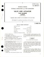 Overhaul Instructions and Parts Breakdown for Valve and Actuator - Part 550664