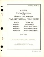 Overhaul Instructions with Illustrated Parts Breakdown for Centrifugal Fuel Booster Pump