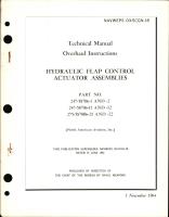 Overhaul Instructions for Hydraulic Flap Control Actuator Assemblies - Part 247-58706 Series 