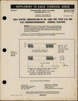 Modification of Oil Lines for Types B-22 and B-33 Turbosuperchargers