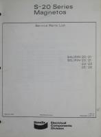 Service Parts List for Bendix S-20 Series Magnetos