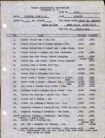 Table of Fits for R-1820F, F-50, and G Engines