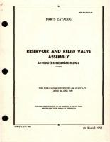 Parts Catalog for Reservoir and Relief Valve Assembly AA-40200 (E-8266) and AA-40200-A