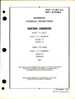 Overhaul Instructions for Injection Carburetor - Model PR-100B3, PR-100B4  - Parts List 391081-12, 391082-12, 391341-9, and 391469-8