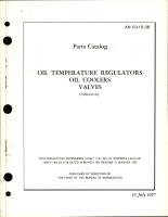 Parts Catalog for Oil Temperature Regulators - Oil Coolers - Valves