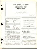 Overhaul Instructions with Parts Breakdown for Electric Motor Assembly - Model I.S. 13787 