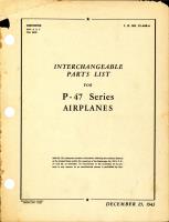 Interchangeable Parts List for P-47 Series Airplanes