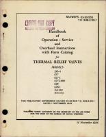 Operation, Service and Overhaul Instructions w Parts Catalog for Thermal Relief Valves