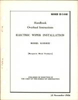 Overhaul Instructions for Electric Wiper Installation - Model K18582E 