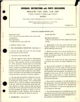 Overhaul Instructions with Parts Breakdown for Low Limit Fuel Level Indicator 