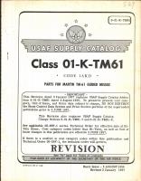 Supply Catalog Parts for Martin TM-61 Guided Missile
